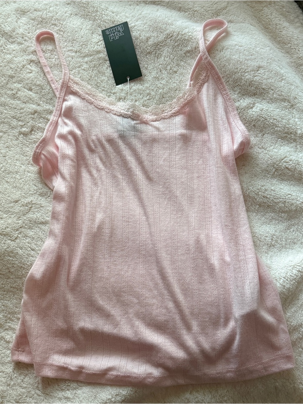 pink eyelet tank